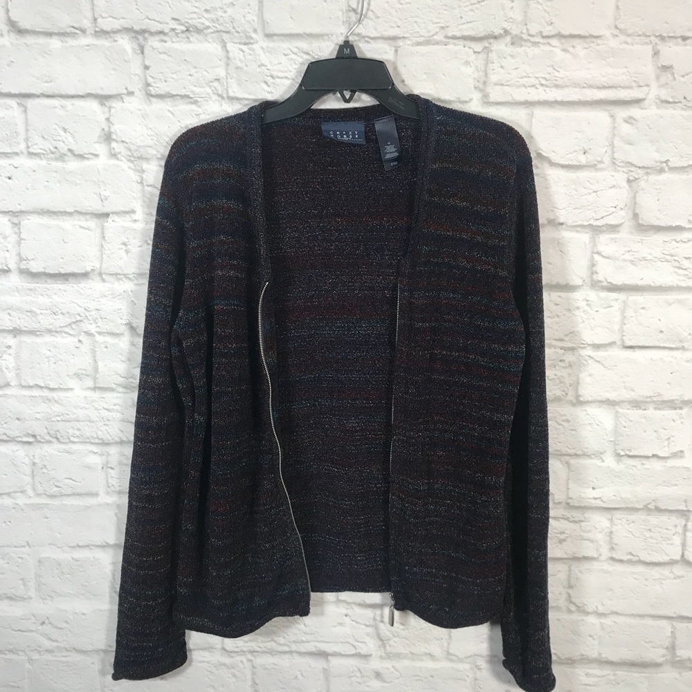 Crazy Horse Zip Up Sweater